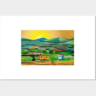 Sunset Farms Posters and Art